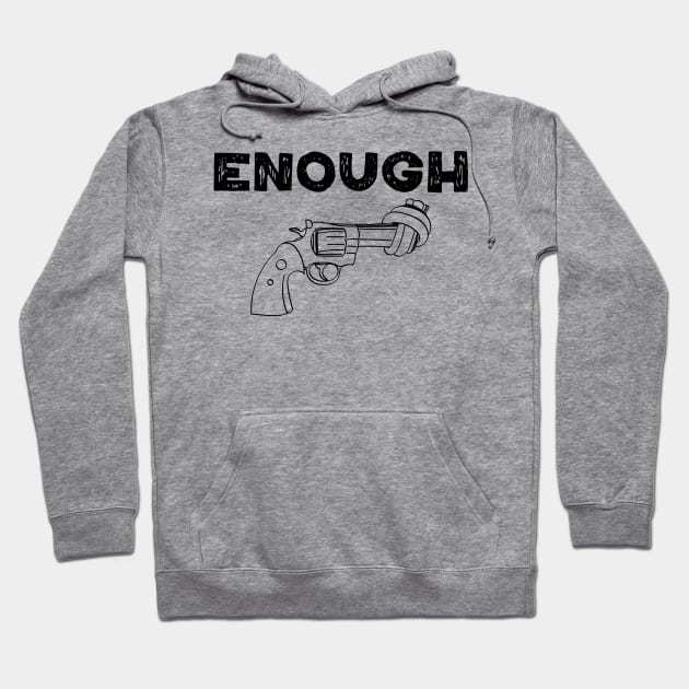 Knotted Gun Enough Wear Orange End Gun Violence Awareness Hoodie by jodotodesign